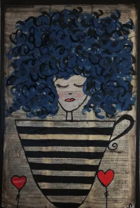 Bluehair in cup